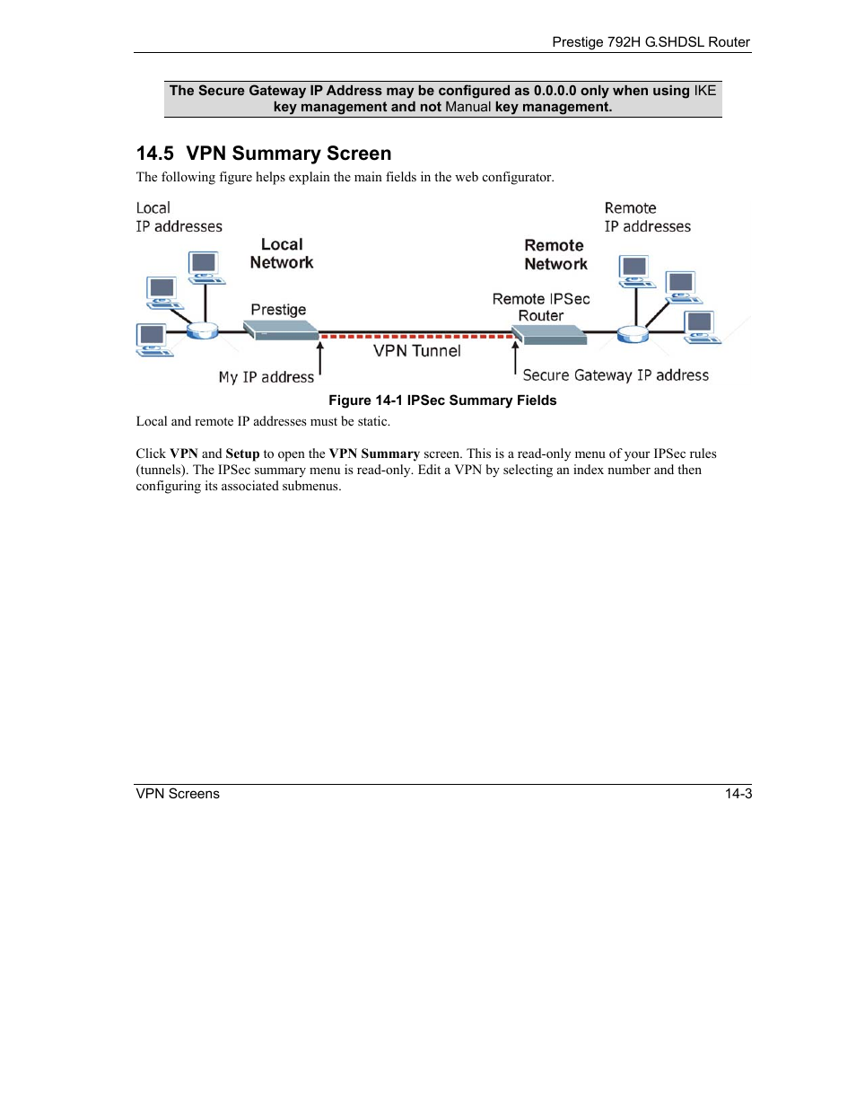 Vpn summary screen, 5 vpn summary screen | ZyXEL Communications 792H User Manual | Page 181 / 428