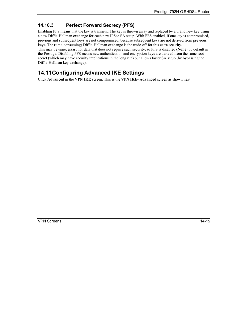 Configuring advanced ike settings, 11 configuring advanced ike settings | ZyXEL Communications 792H User Manual | Page 193 / 428