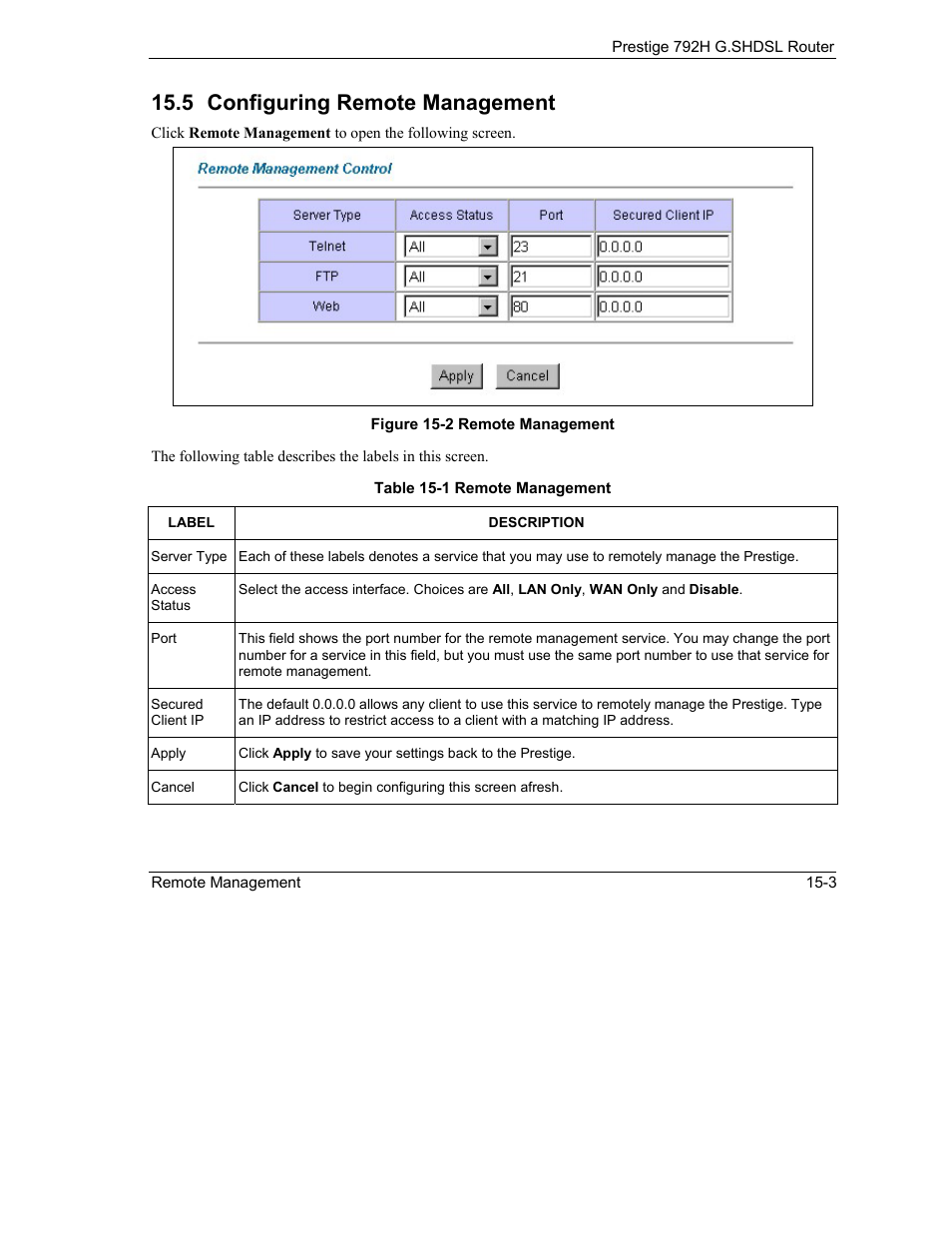 Configuring remote management, 5 configuring remote management | ZyXEL Communications 792H User Manual | Page 215 / 428