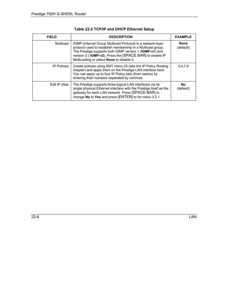 ZyXEL Communications 792H User Manual | Page 266 / 428