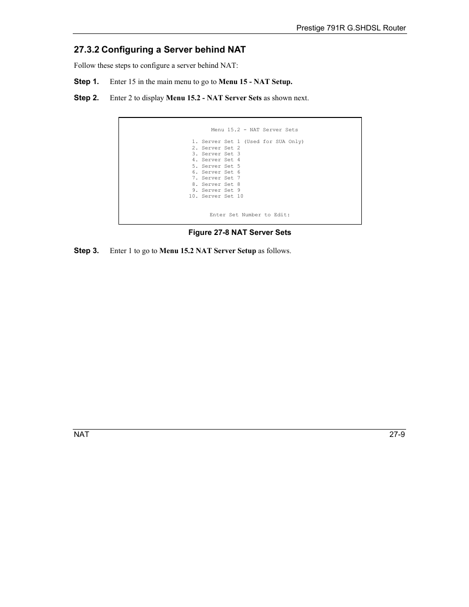 2 configuring a server behind nat | ZyXEL Communications 792H User Manual | Page 297 / 428