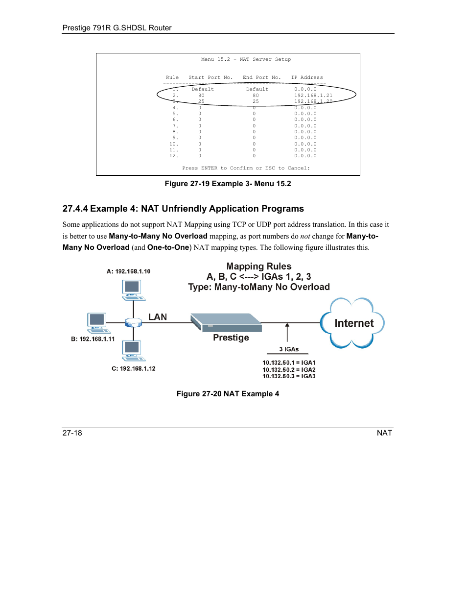 4 example 4: nat unfriendly application programs | ZyXEL Communications 792H User Manual | Page 306 / 428