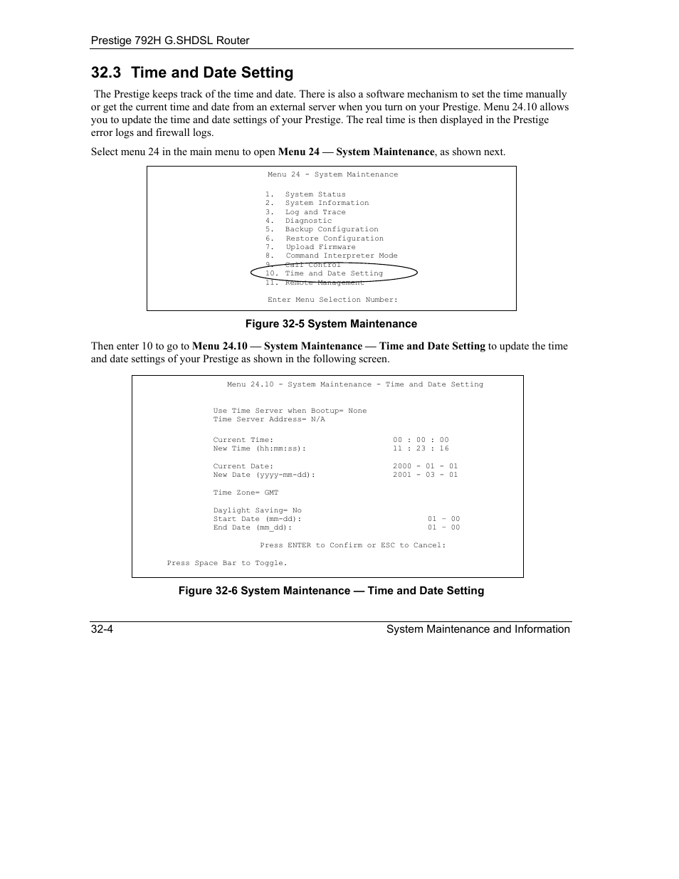 Time and date setting, 3 time and date setting | ZyXEL Communications 792H User Manual | Page 366 / 428