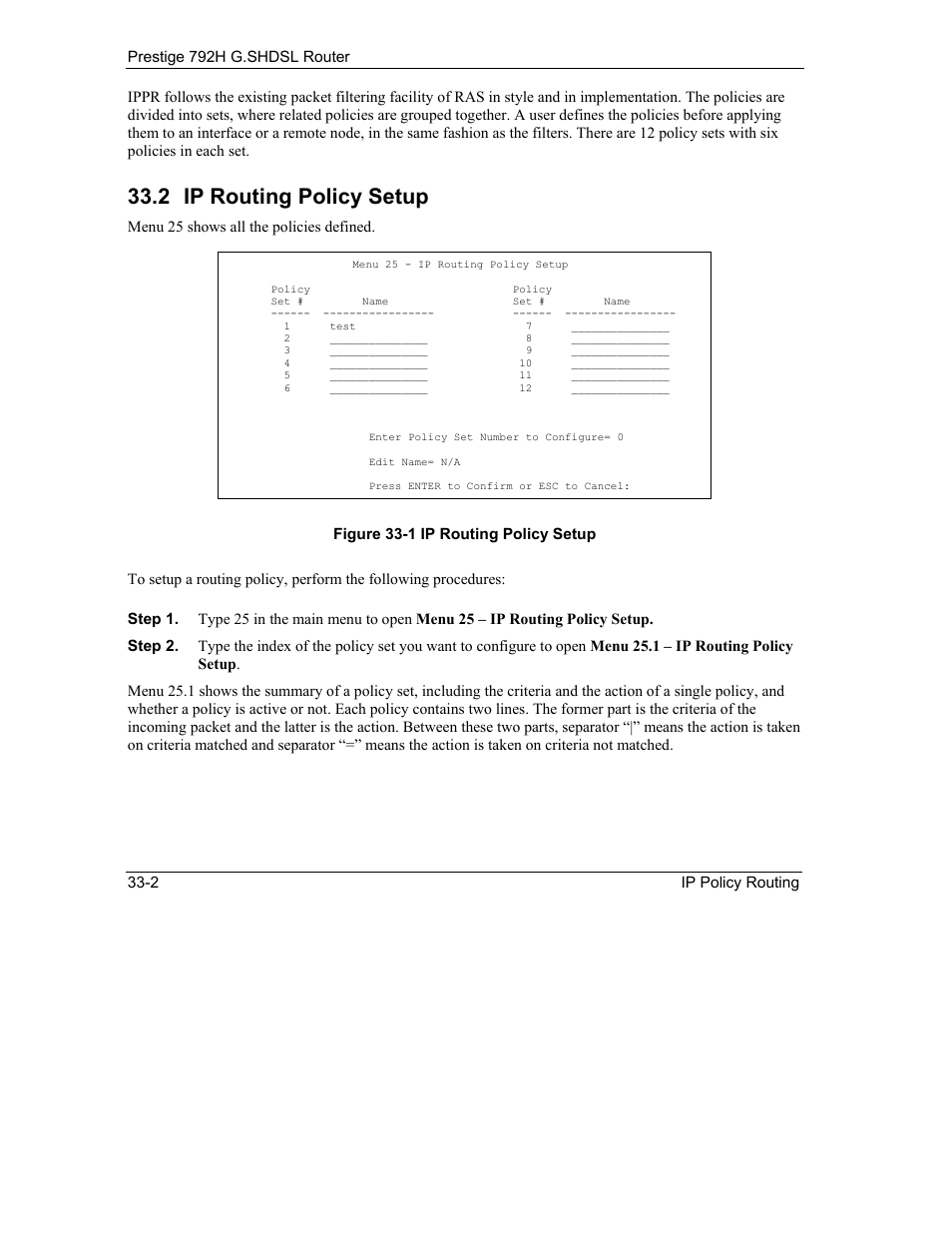 Ip routing policy setup, 2 ip routing policy setup | ZyXEL Communications 792H User Manual | Page 370 / 428