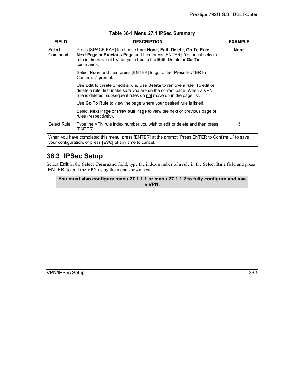 Ipsec setup, 3 ipsec setup | ZyXEL Communications 792H User Manual | Page 391 / 428