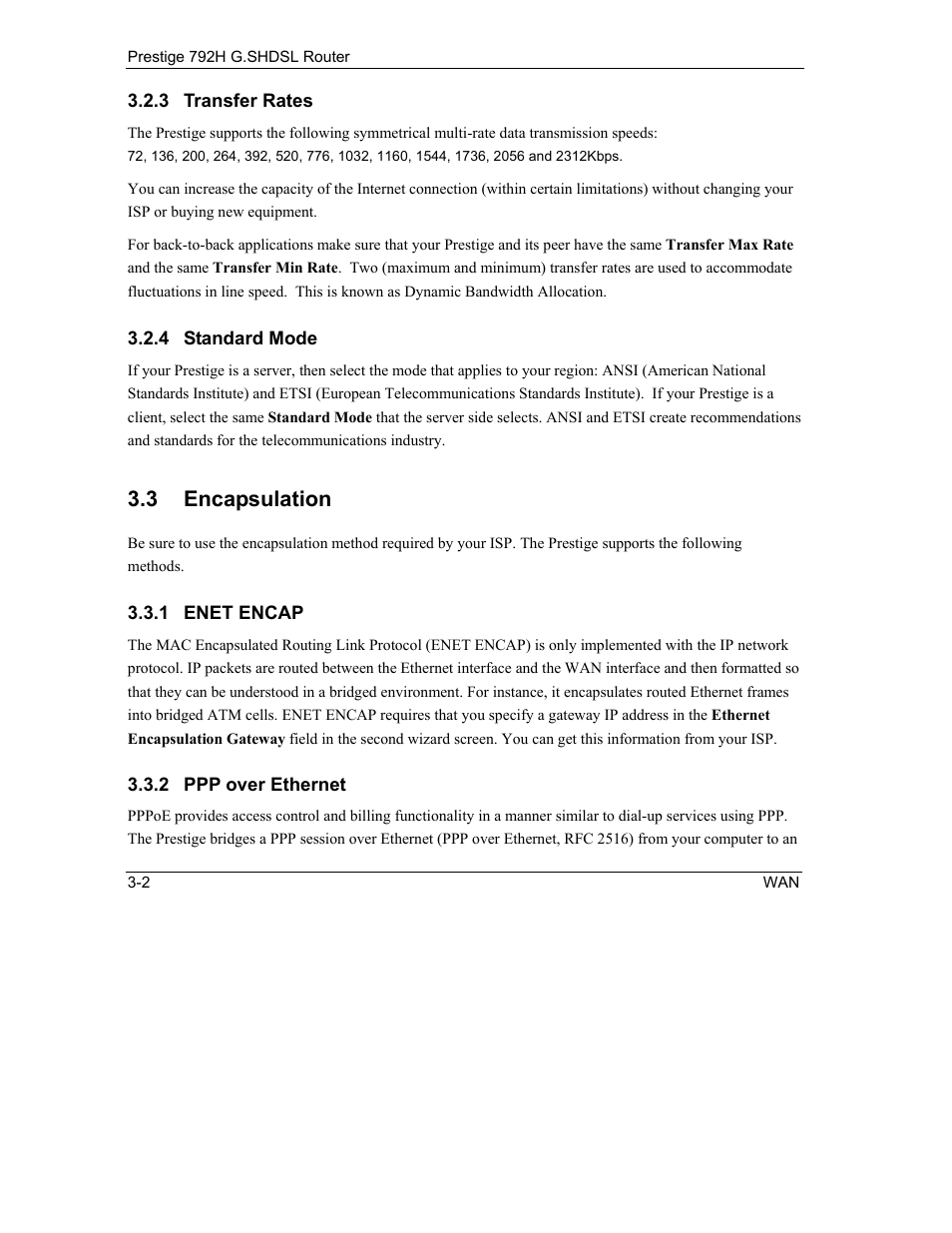 Encapsulation, 3 encapsulation | ZyXEL Communications 792H User Manual | Page 56 / 428