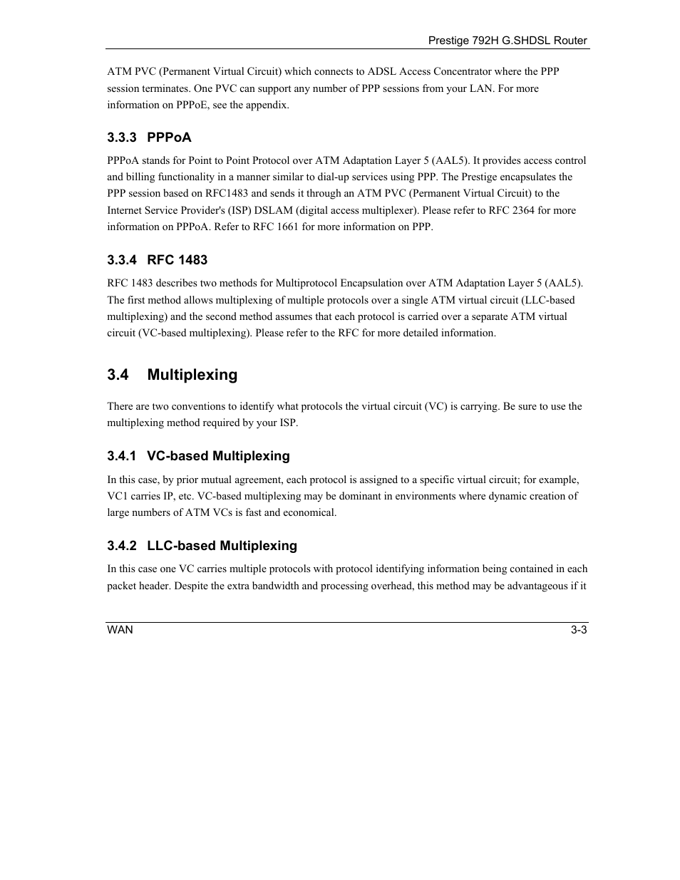 Multiplexing, 4 multiplexing | ZyXEL Communications 792H User Manual | Page 57 / 428