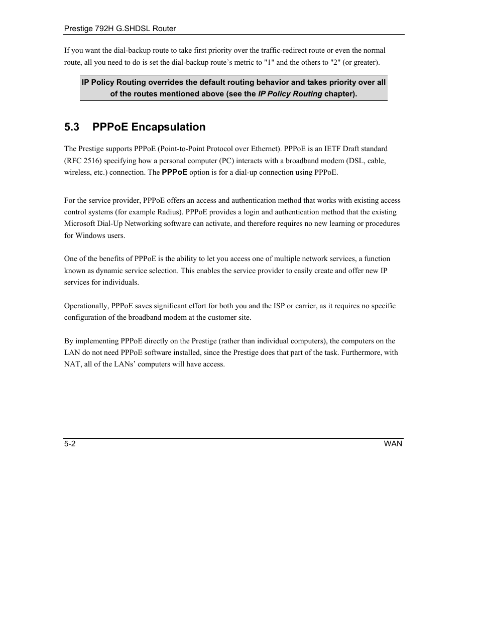 Pppoe encapsulation, 3 pppoe encapsulation | ZyXEL Communications 792H User Manual | Page 82 / 428