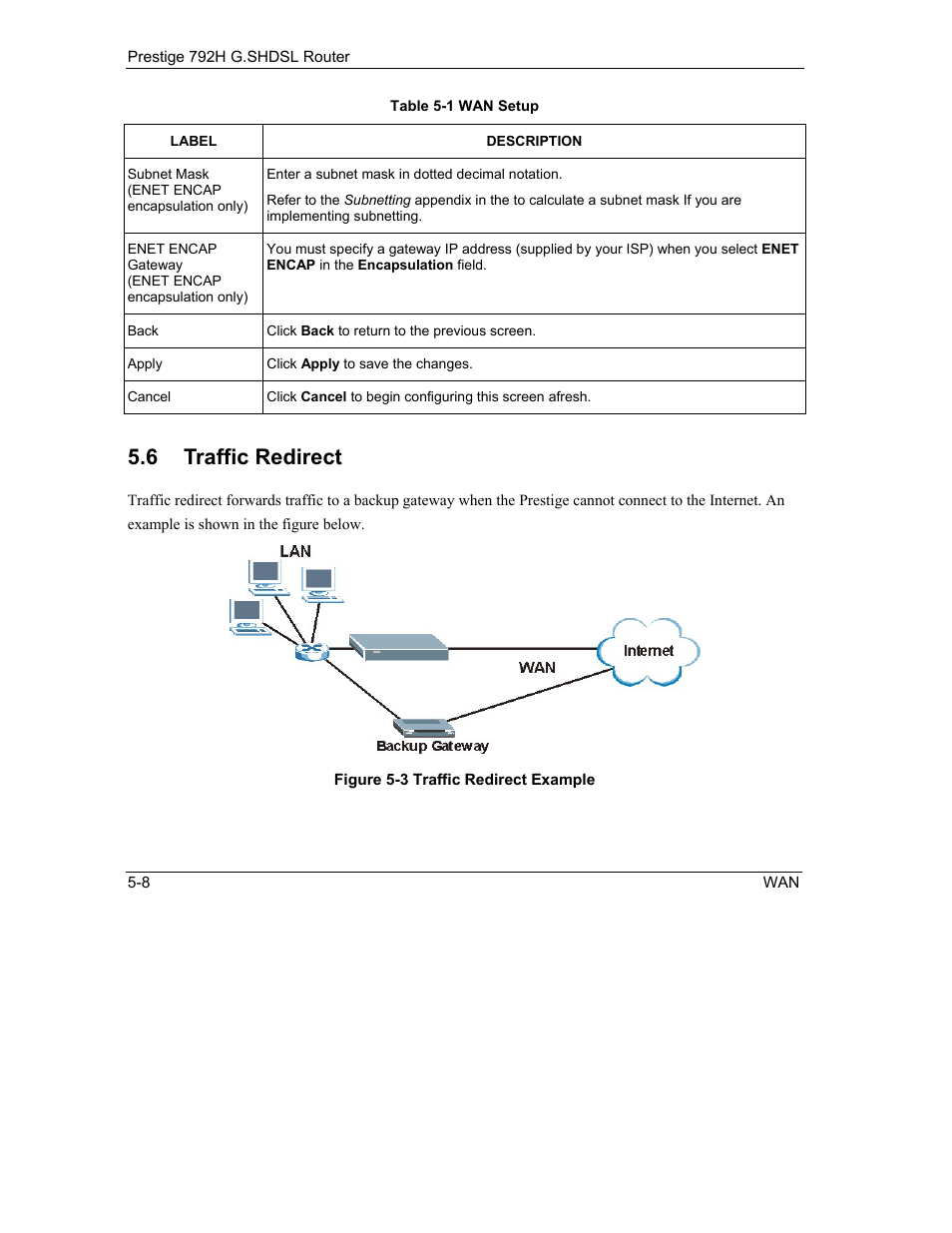 Traffic redirect, 6 traffic redirect | ZyXEL Communications 792H User Manual | Page 88 / 428