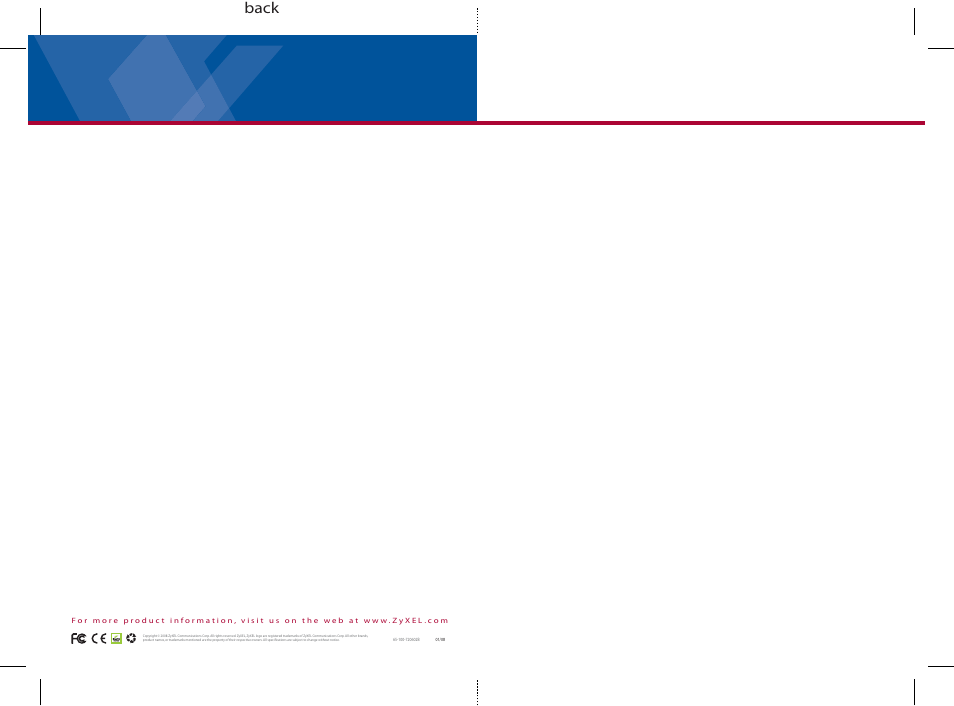 Back | ZyXEL Communications MS-7206 User Manual | Page 4 / 4
