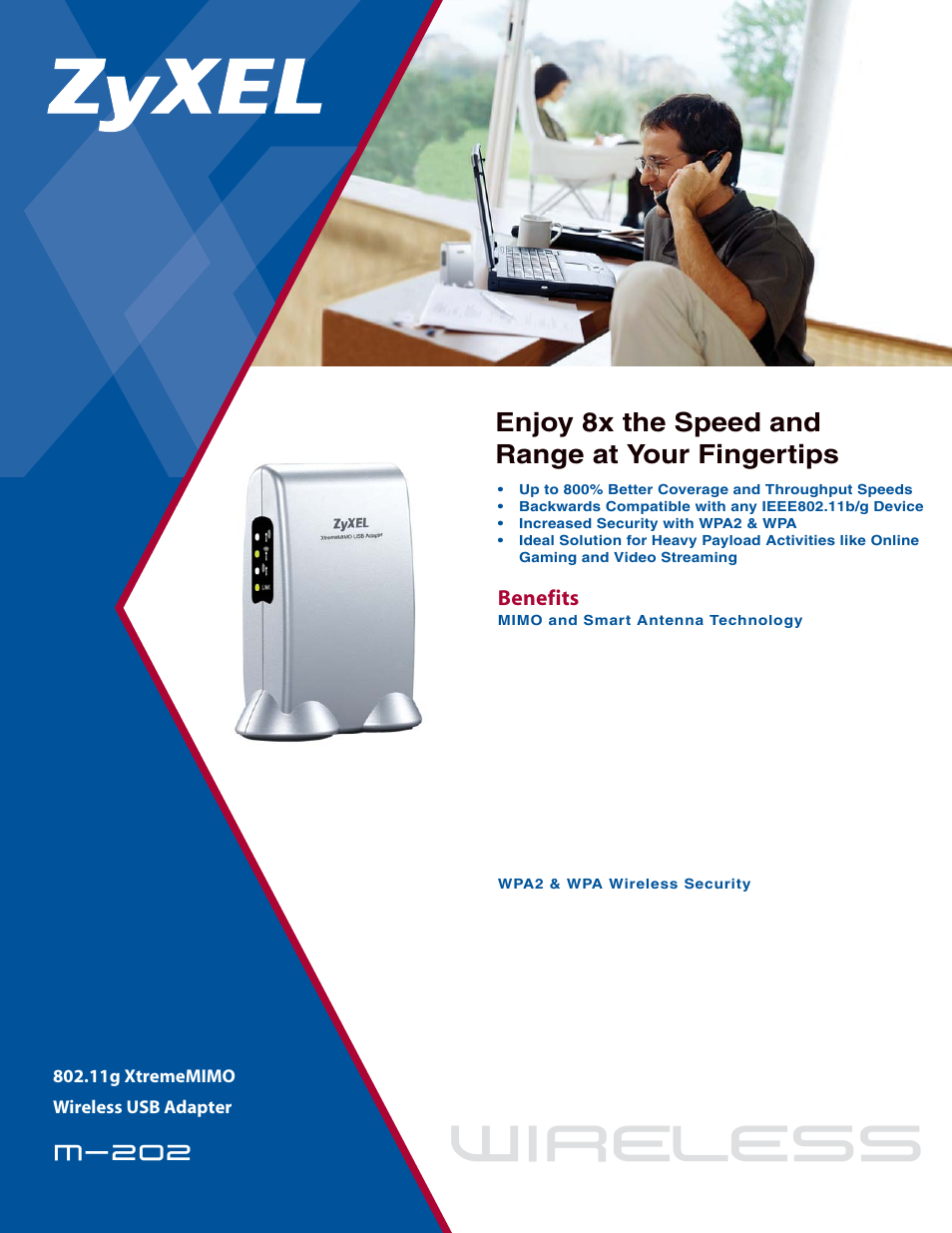 ZyXEL Communications XtremeMIMO m-202 User Manual | 2 pages