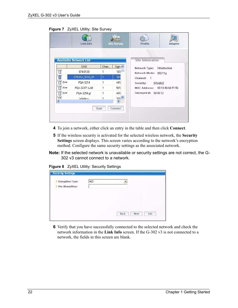 ZyXEL Communications G-302 User Manual | Page 22 / 71