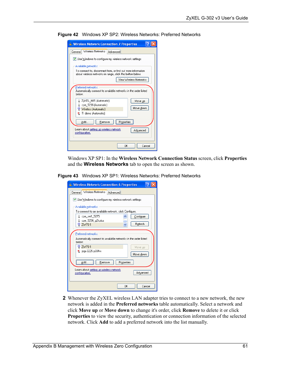 ZyXEL Communications G-302 User Manual | Page 61 / 71