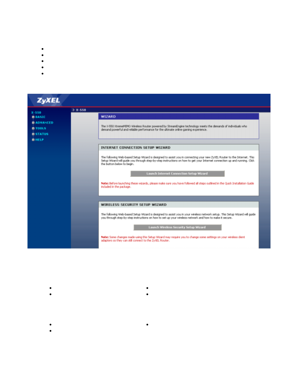 Basic, Setup wizards, Basic -2 | Setup wizards -2, 1 basic | ZyXEL Communications ZyXEL XtremeMIMO X-550 User Manual | Page 20 / 76