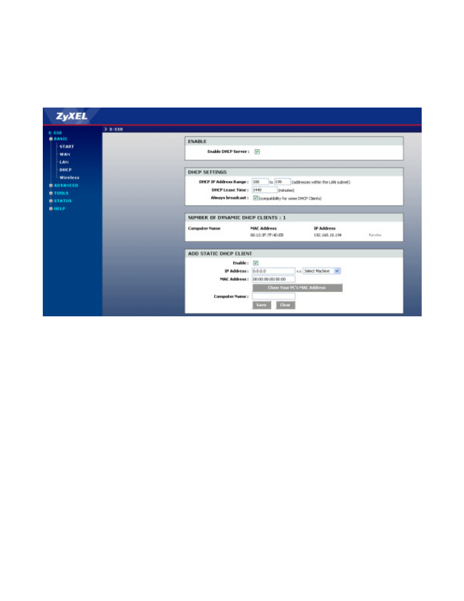 Basic - dhcp, Basic - dhcp -7 | ZyXEL Communications ZyXEL XtremeMIMO X-550 User Manual | Page 25 / 76