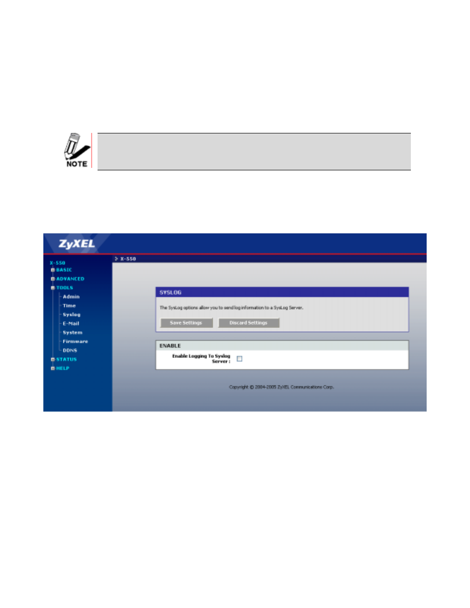 Tools - syslog, Tools - syslog -35 | ZyXEL Communications ZyXEL XtremeMIMO X-550 User Manual | Page 53 / 76