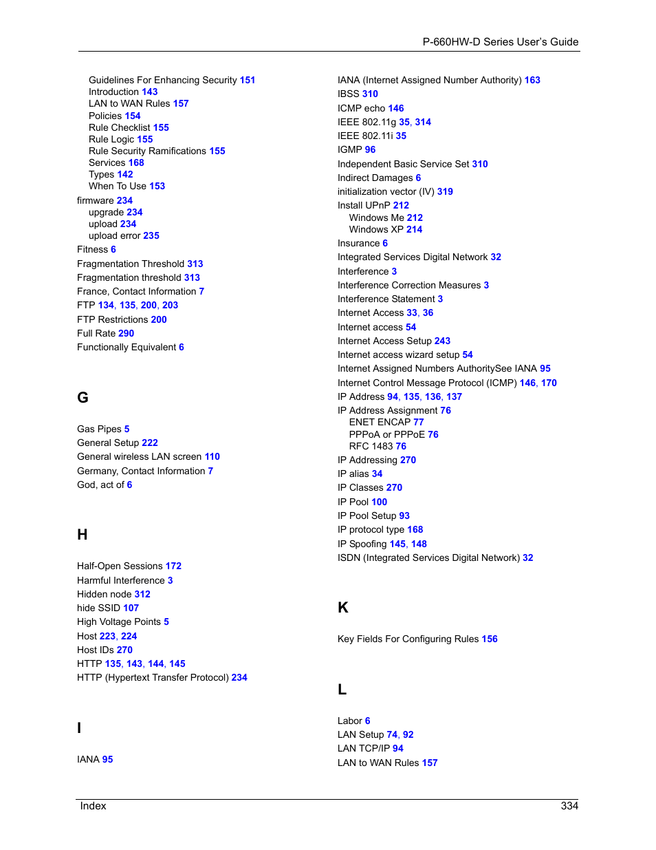 ZyXEL Communications P-660HW-D Series User Manual | Page 335 / 339