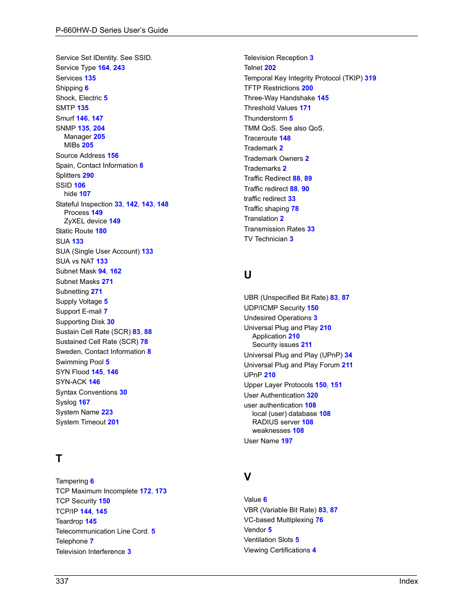 ZyXEL Communications P-660HW-D Series User Manual | Page 338 / 339