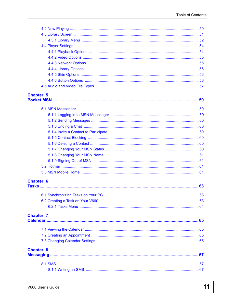 ZyXEL Communications V660 User Manual | Page 11 / 192