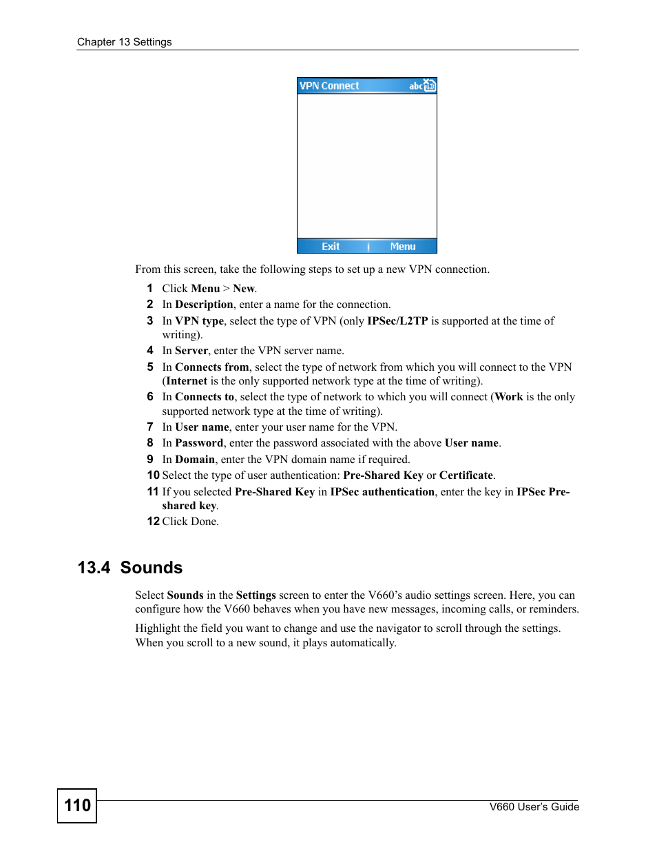 4 sounds | ZyXEL Communications V660 User Manual | Page 110 / 192