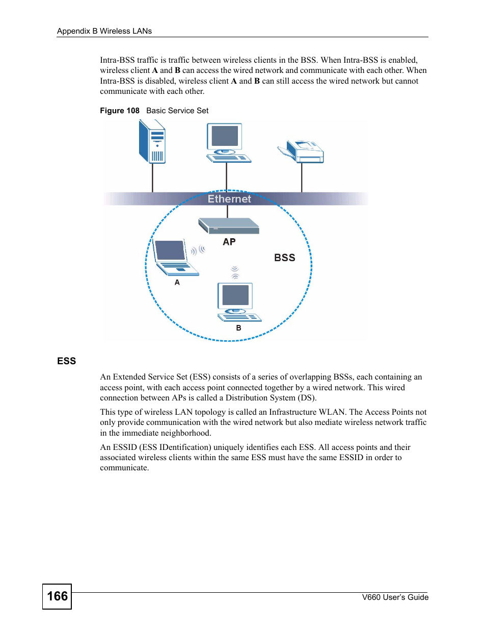 Figure 108 basic service set | ZyXEL Communications V660 User Manual | Page 166 / 192