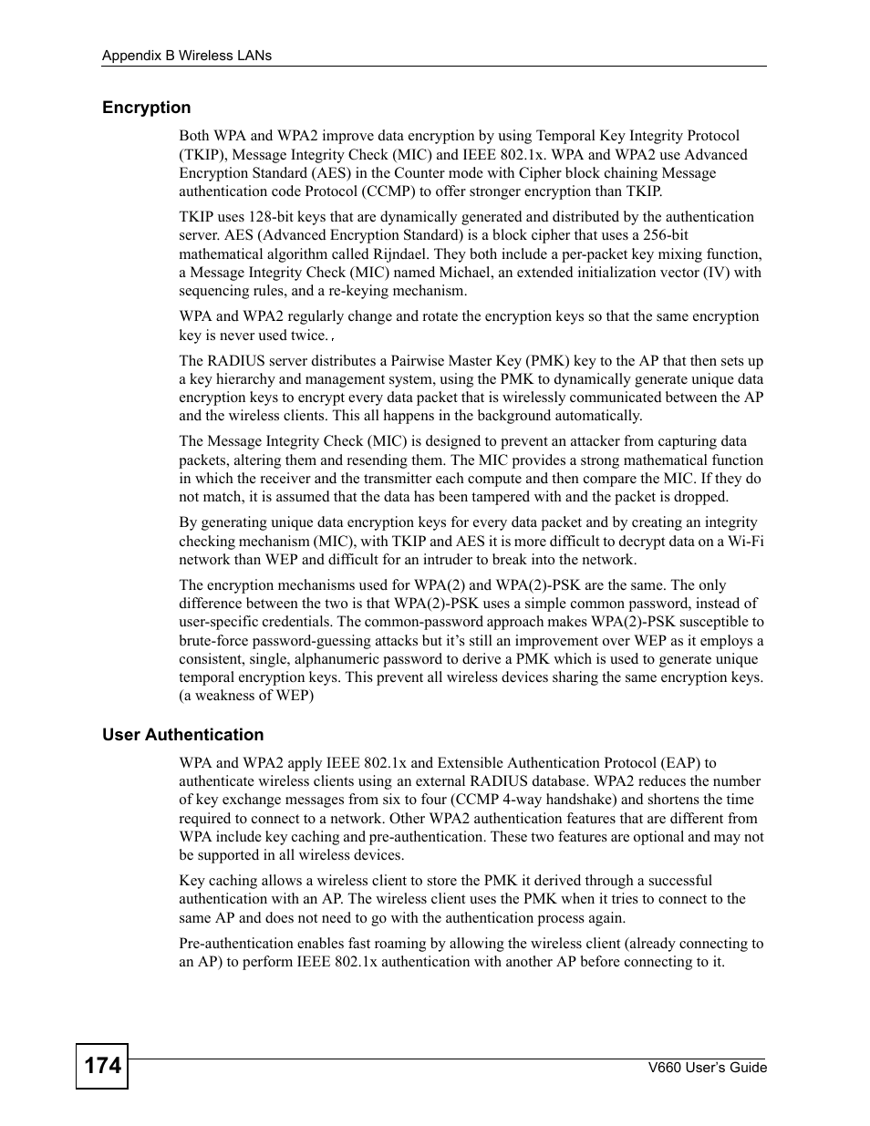 ZyXEL Communications V660 User Manual | Page 174 / 192