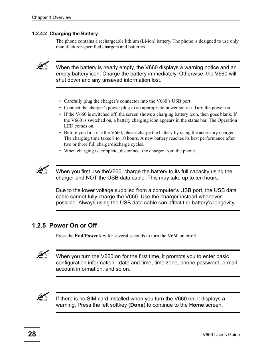 5 power on or off | ZyXEL Communications V660 User Manual | Page 28 / 192