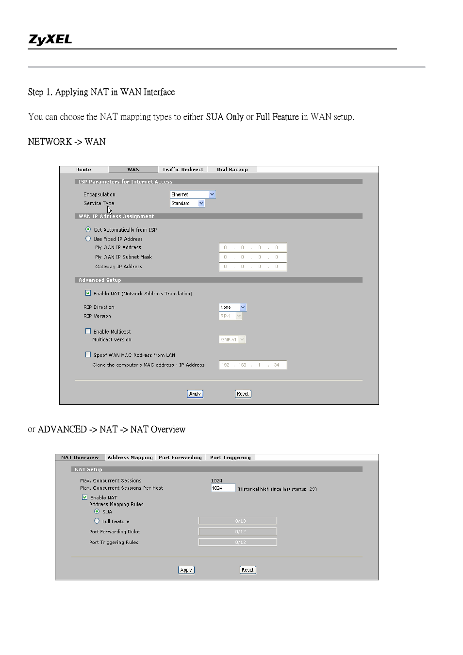 ZyXEL Communications 2WG User Manual | Page 29 / 264
