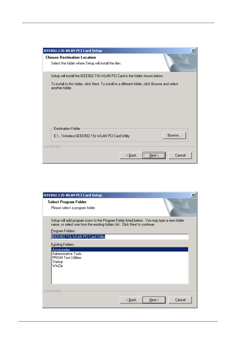 ZyXEL Communications WLAN PCI Card IEEE802.11b User Manual | Page 22 / 39