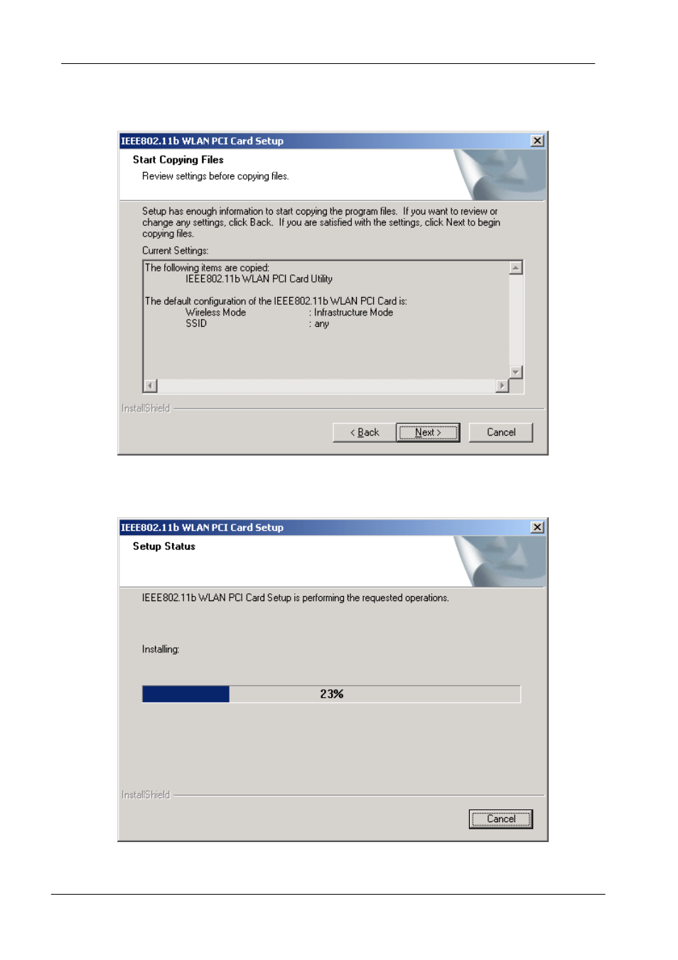 ZyXEL Communications WLAN PCI Card IEEE802.11b User Manual | Page 23 / 39