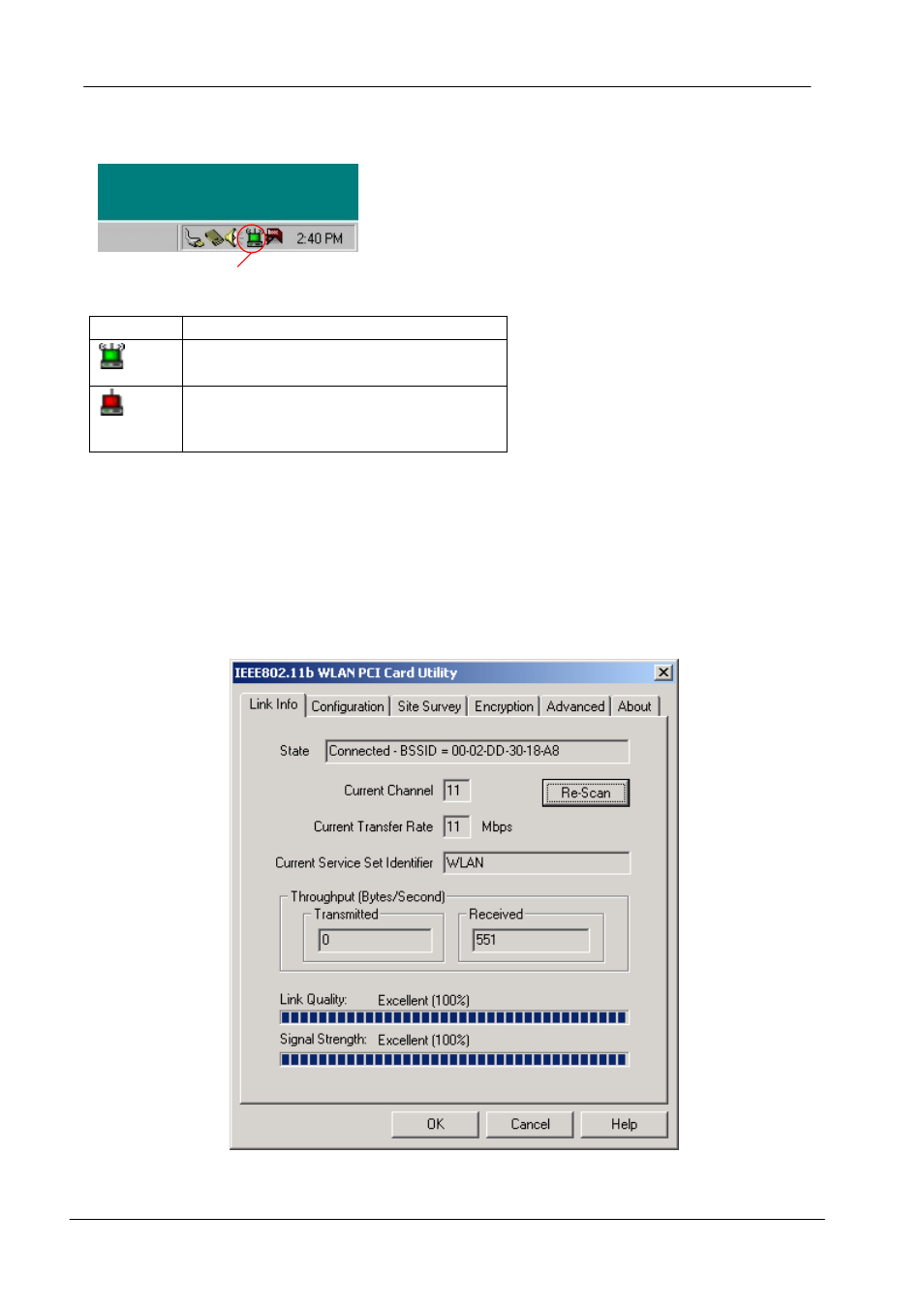 Configuring the ieee802.11b wlan pci card | ZyXEL Communications WLAN PCI Card IEEE802.11b User Manual | Page 30 / 39