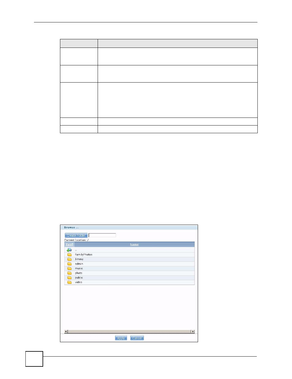1 public and anonymous share access rights, 3 share path browse screen, Figure 89 share path browse | ZyXEL Communications NSA-220 User Manual | Page 122 / 234