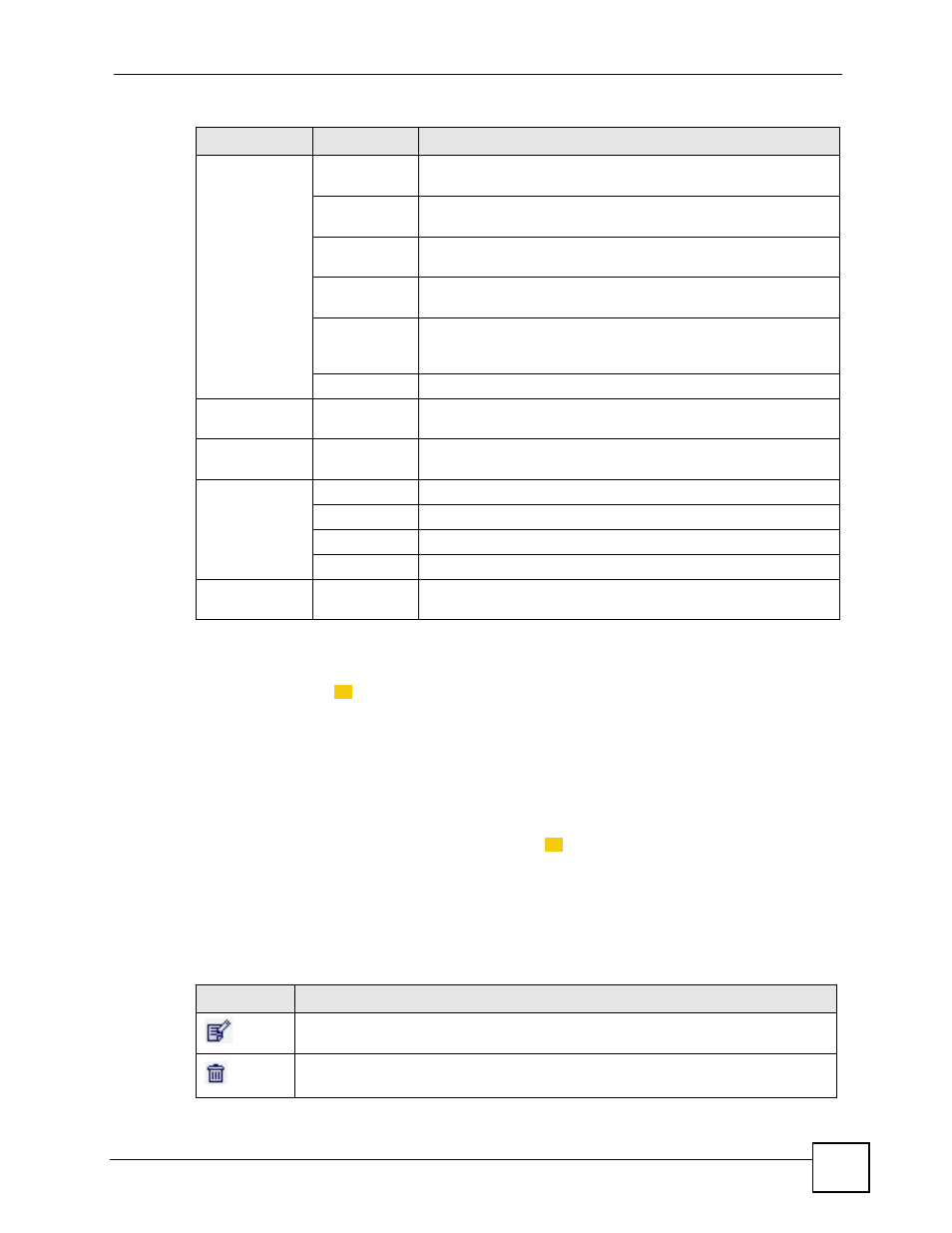 3 main window, 4 status messages, 5 common screen icons | Table 11 common configuration screen icons | ZyXEL Communications NSA-220 User Manual | Page 43 / 234
