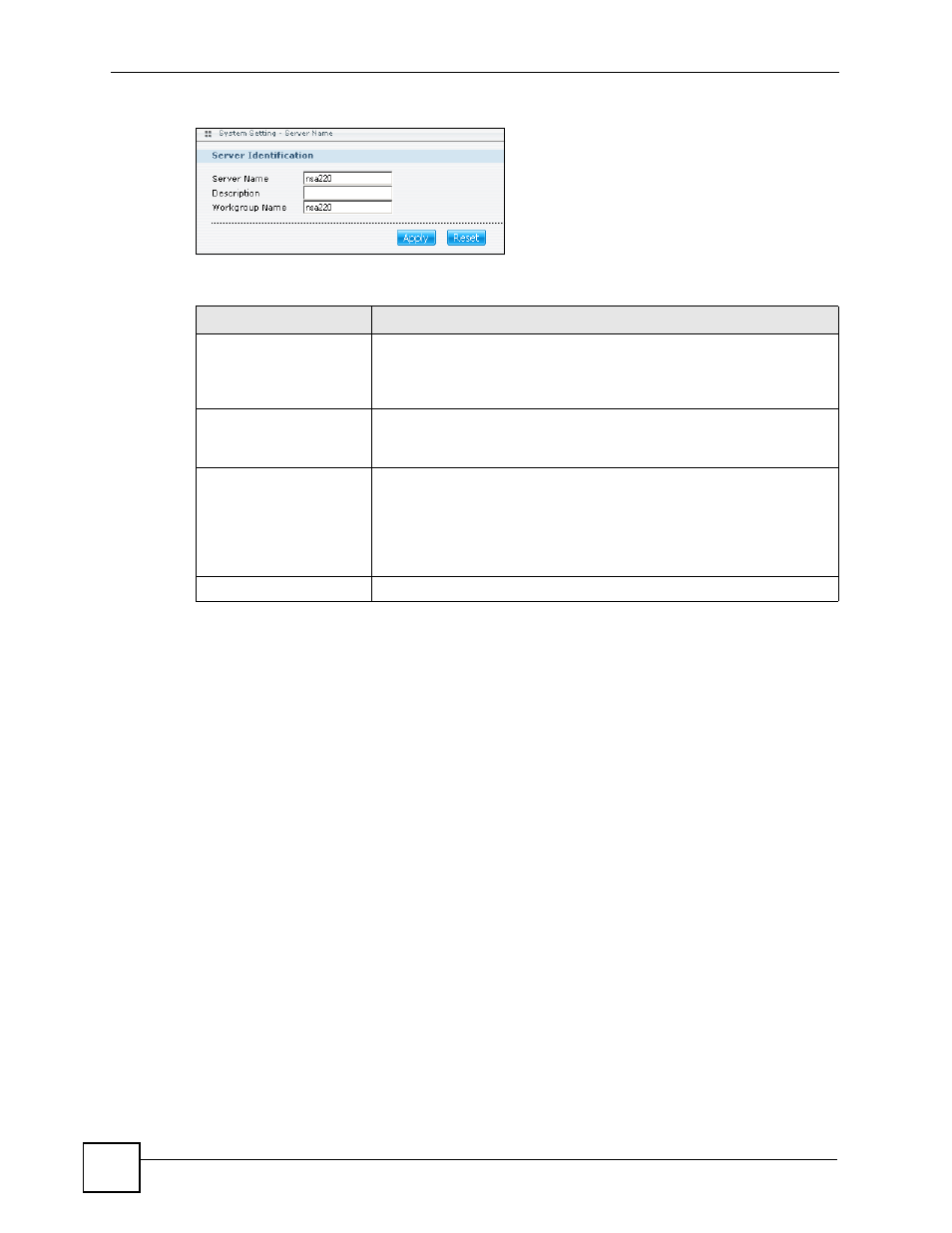 3 date/time, 1 time lag, 2 date/time screen | Figure 56 system setting > server name, Table 13 system setting > server name | ZyXEL Communications NSA-220 User Manual | Page 70 / 234