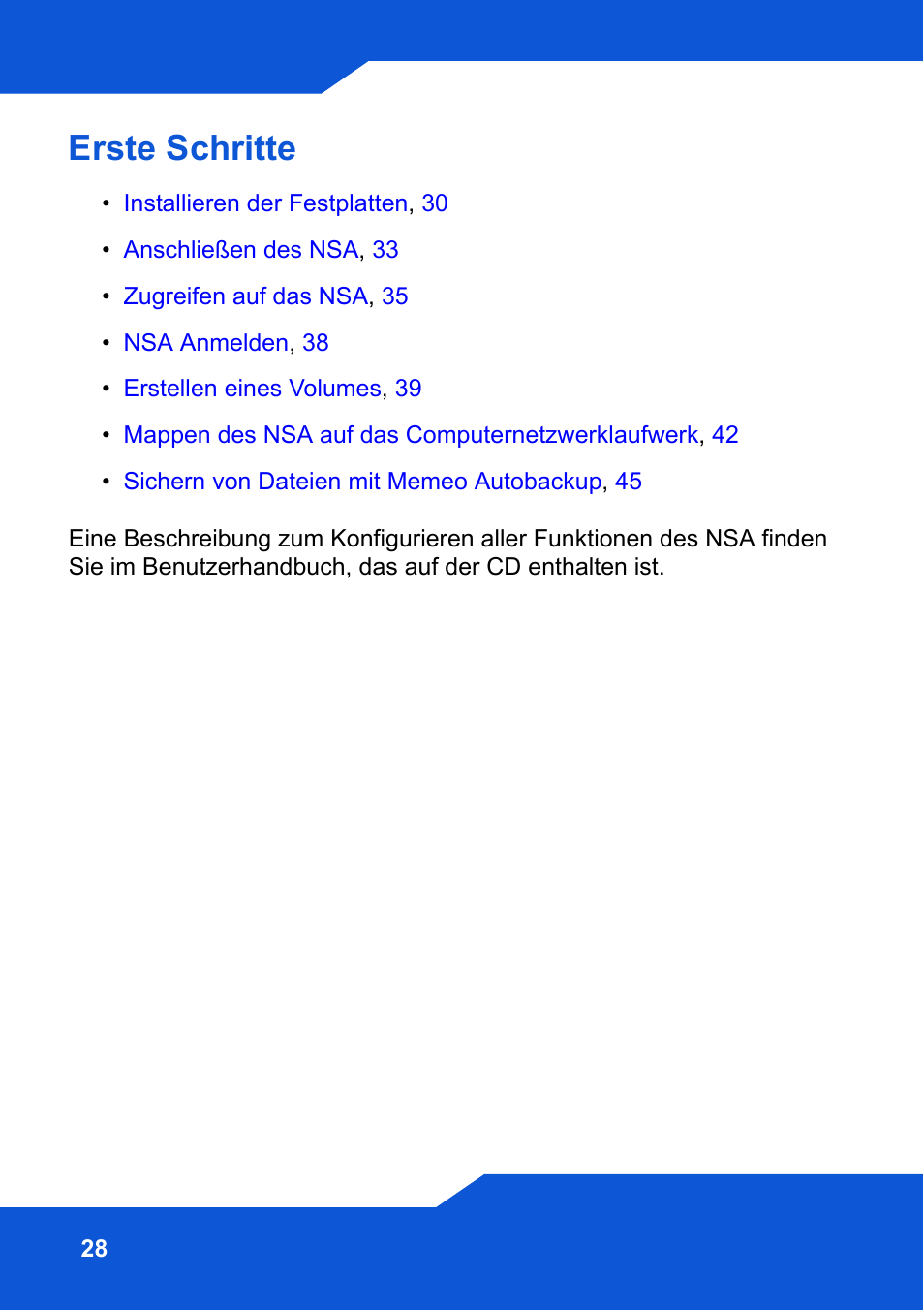 Erste schritte | ZyXEL Communications Network Storage NSA-220 Plus User Manual | Page 28 / 216