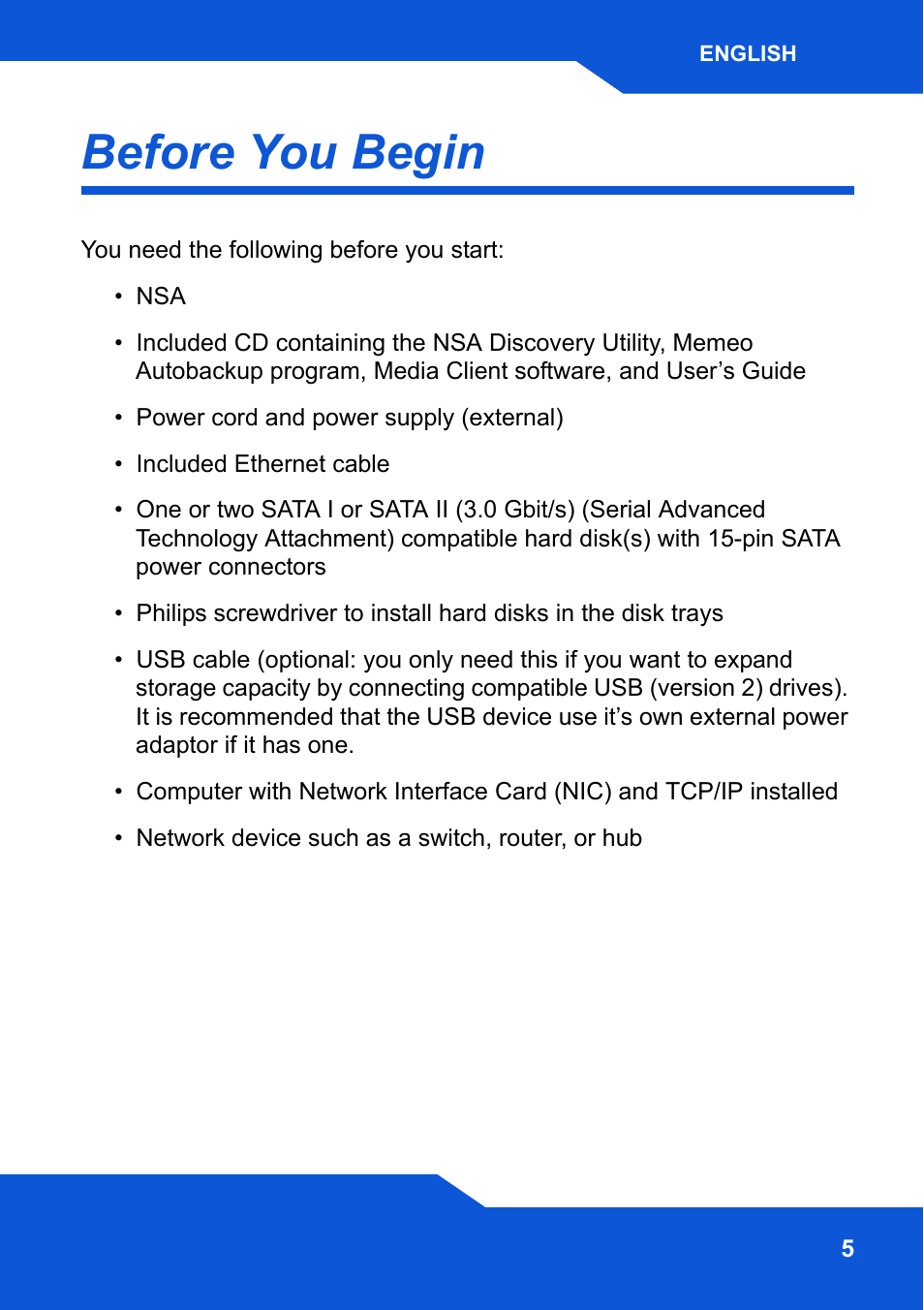 Before you begin | ZyXEL Communications Network Storage NSA-220 Plus User Manual | Page 5 / 216