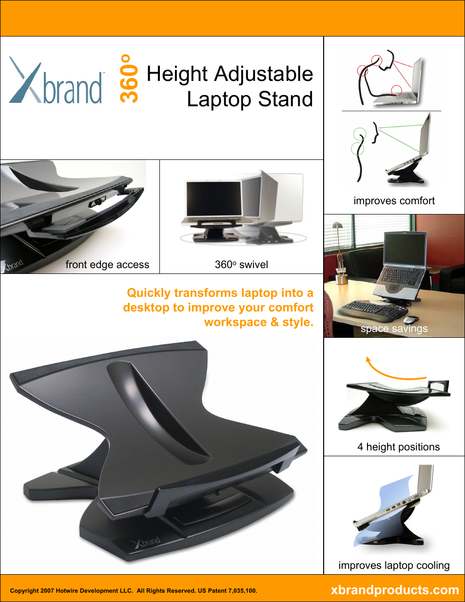 Xbrand 360o Swivel User Manual | 2 pages