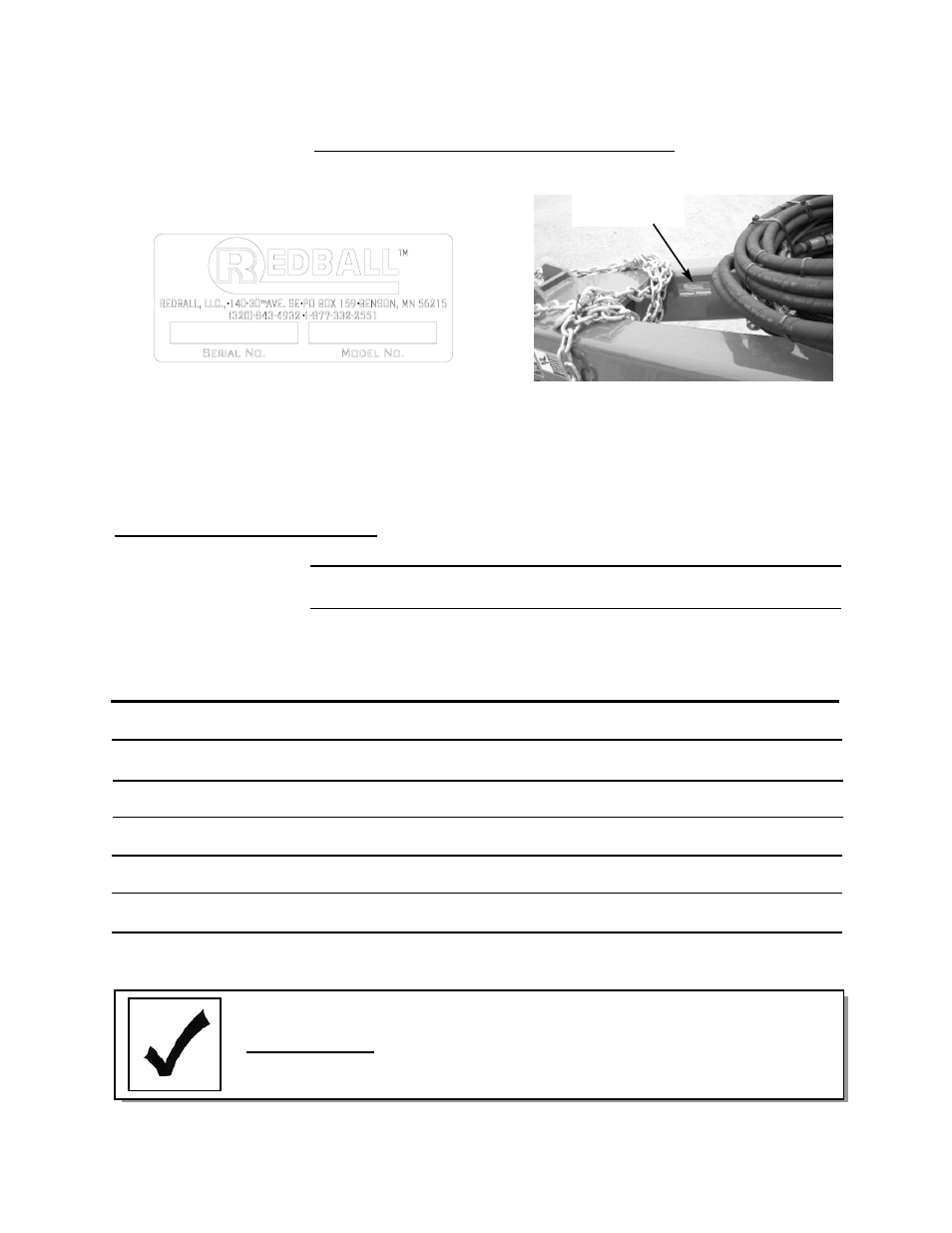 565 trailer sprayer - warranty, Important serial and model number location | Redball Electrical 565 User Manual | Page 106 / 110