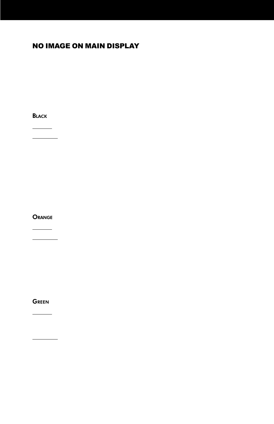 Troubleshooting, No image on main display | Z Microsystems 21 User Manual | Page 25 / 34