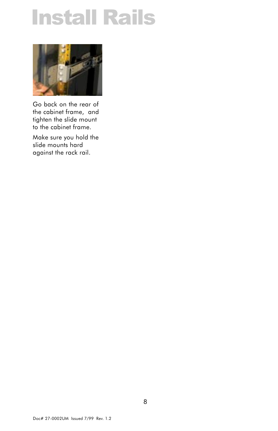 Install rails | Z Microsystems 15 User Manual | Page 8 / 35