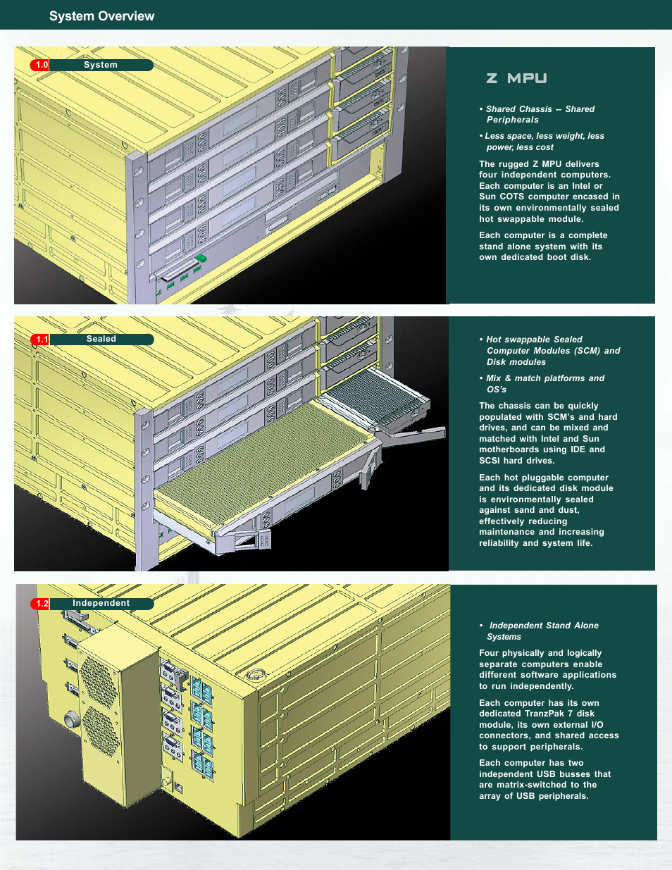 Z mpu, System overview | Z Microsystems Multi Processor Unit Z MPU User Manual | Page 2 / 6