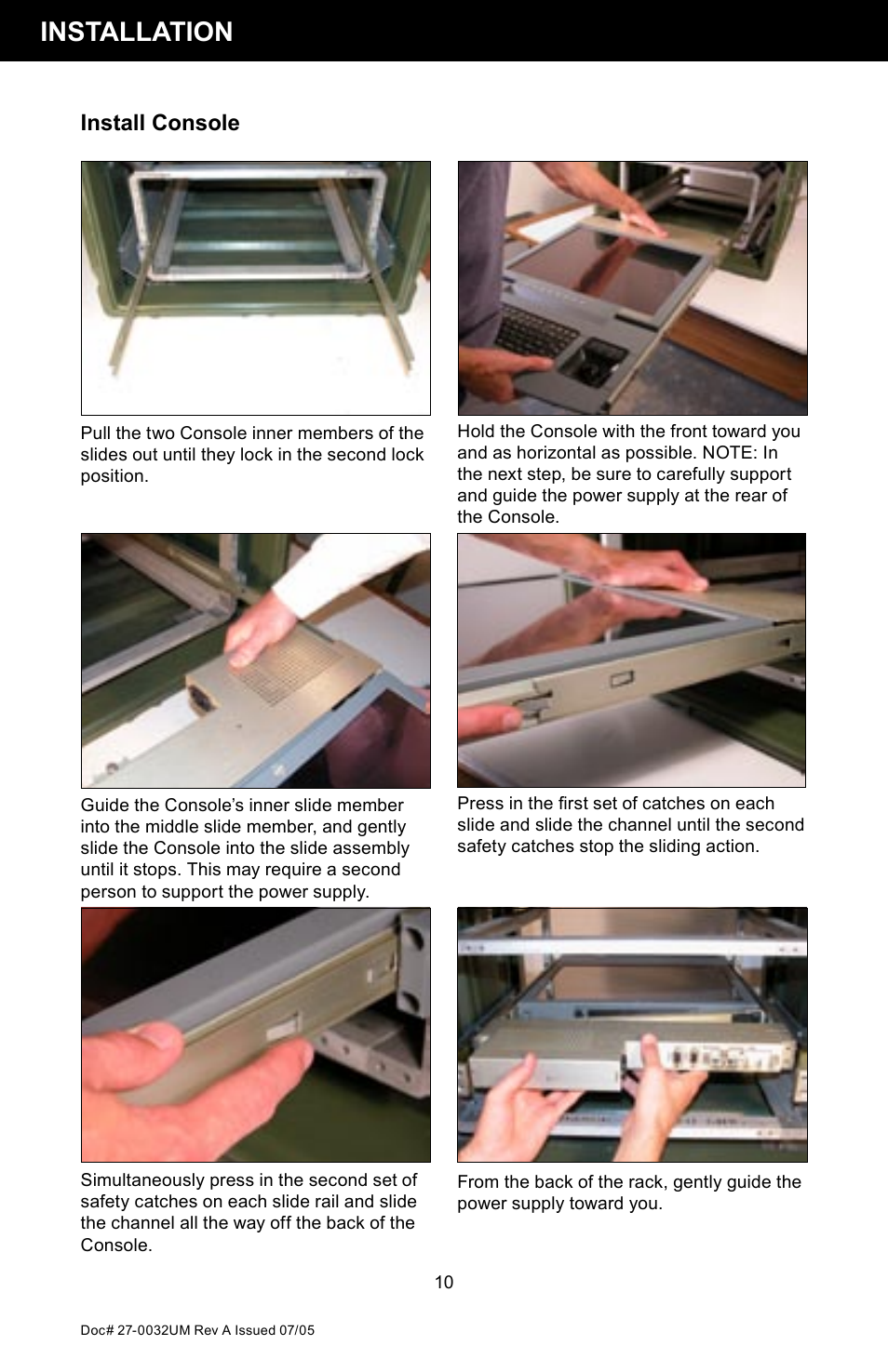 Installation, Install console | Z Microsystems SL User Manual | Page 10 / 51