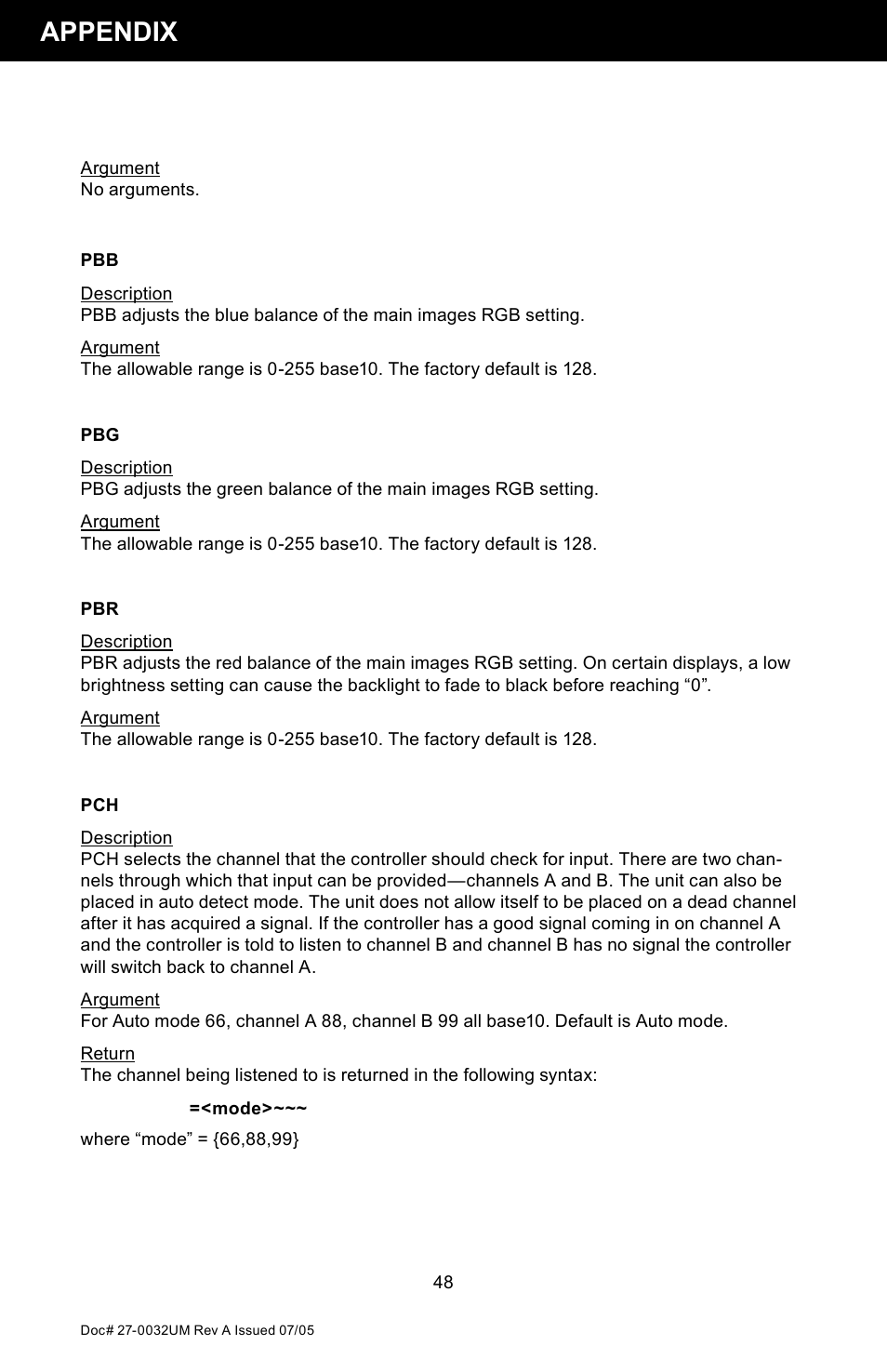 Appendix | Z Microsystems SL User Manual | Page 48 / 51