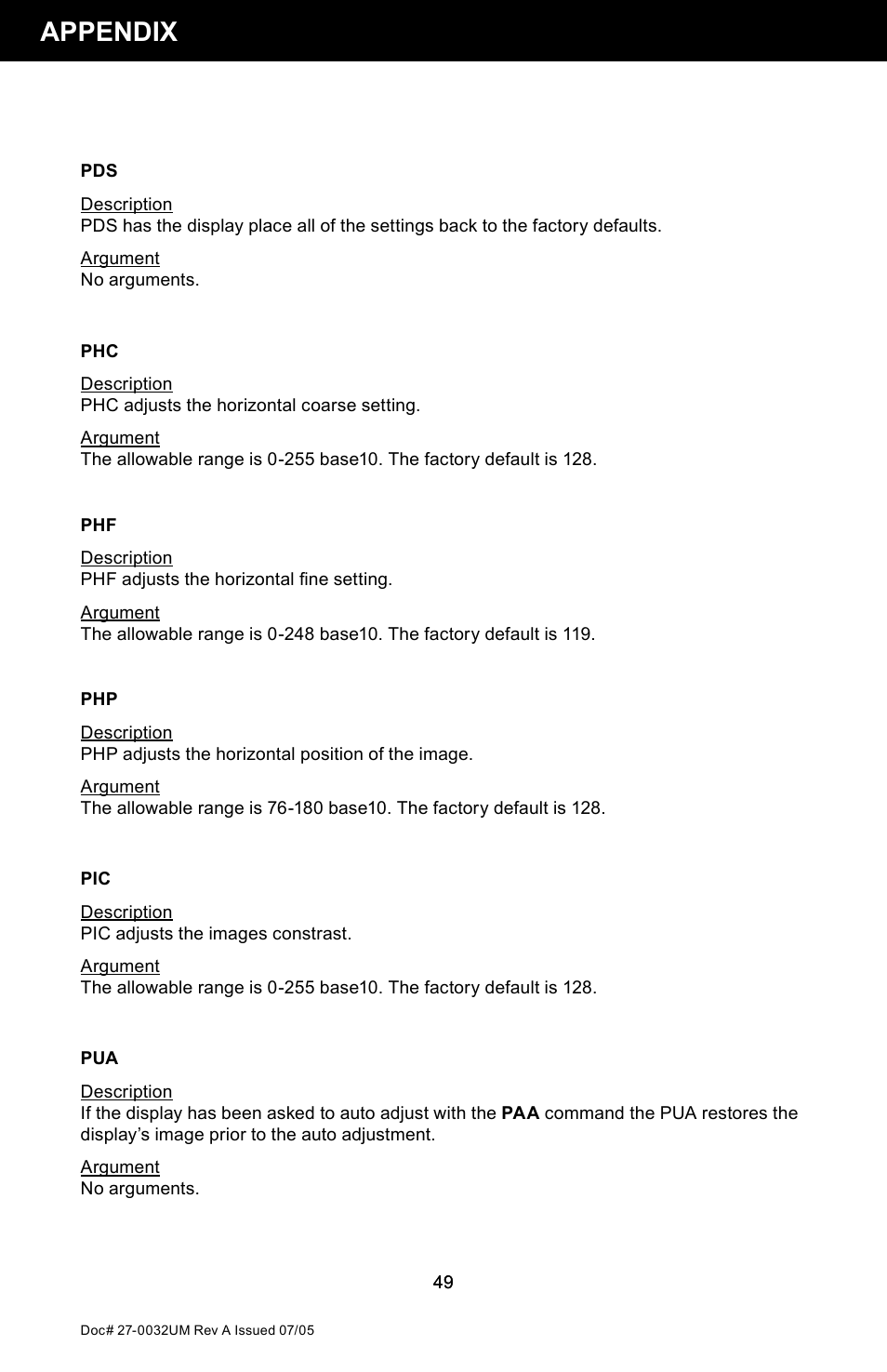 Appendix | Z Microsystems SL User Manual | Page 49 / 51