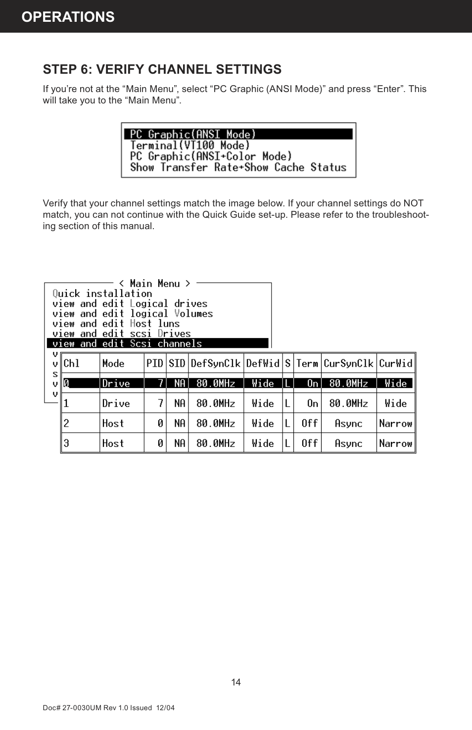 Operations, Step 6: verify channel settings | Z Microsystems 8X User Manual | Page 14 / 51