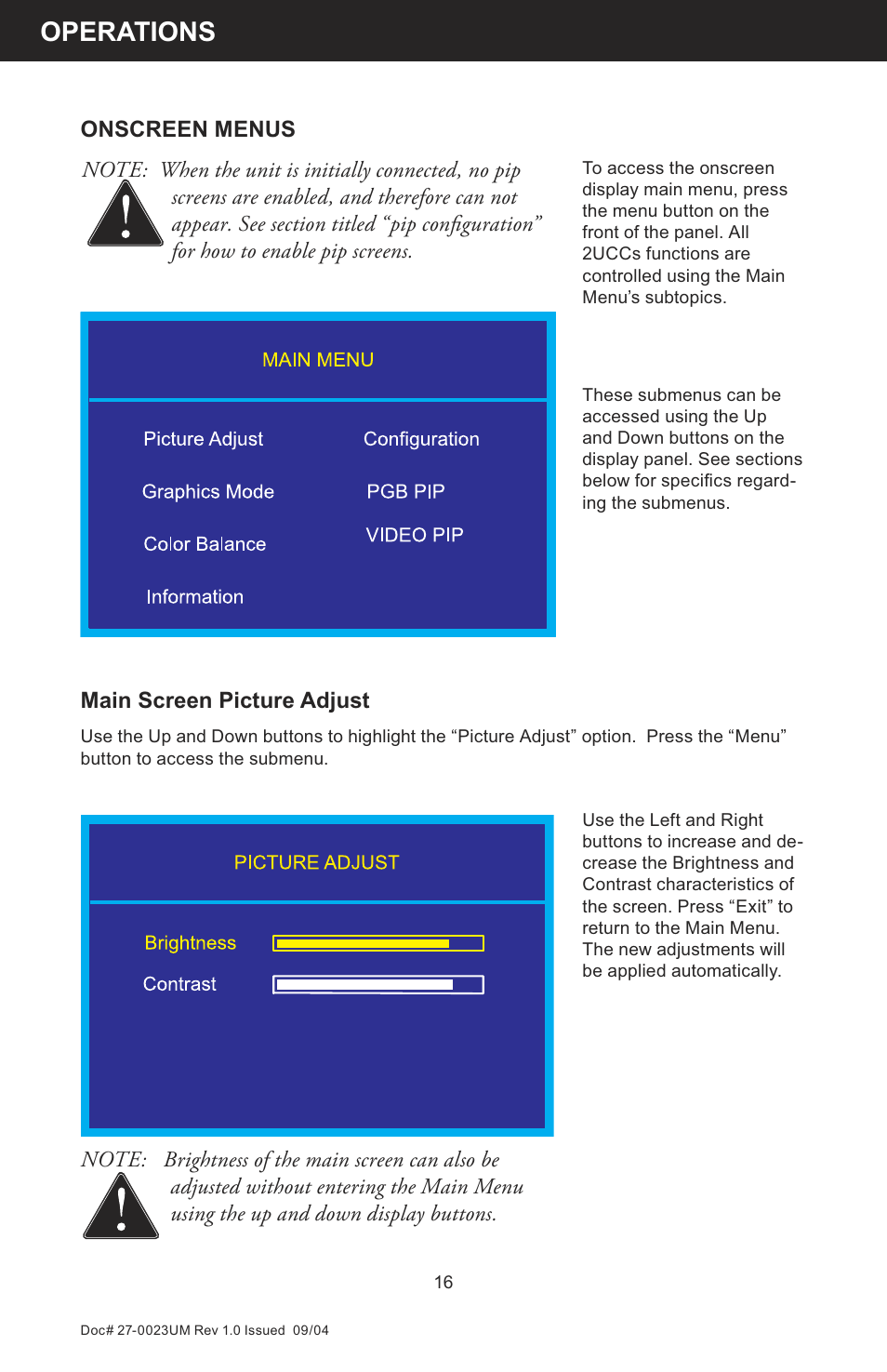 Operations | Z Microsystems 19 User Manual | Page 16 / 67