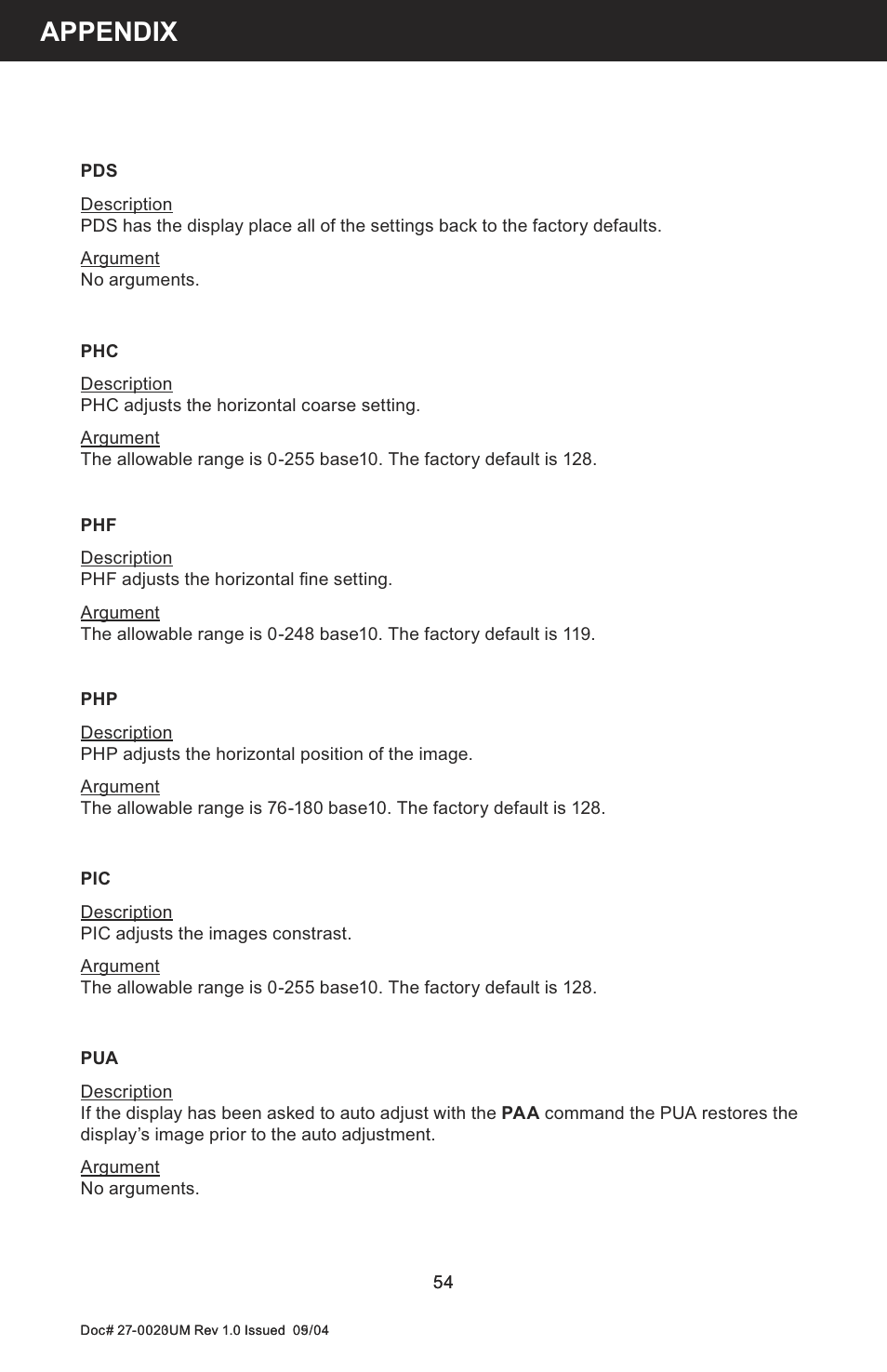 Appendix | Z Microsystems 19 User Manual | Page 54 / 67