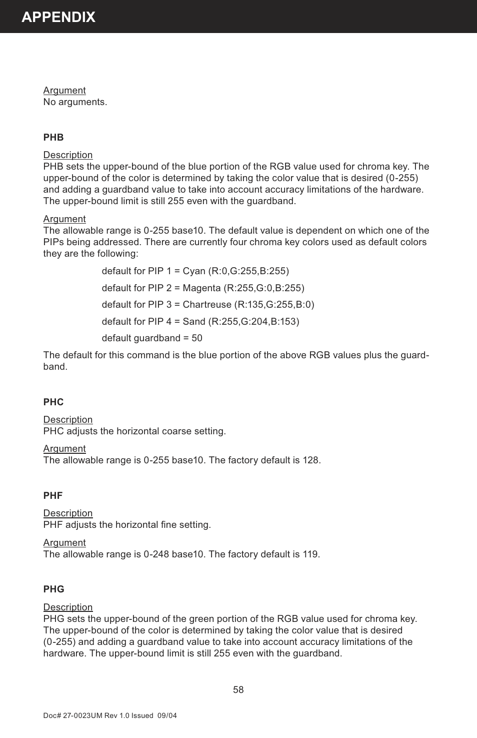 Appendix | Z Microsystems 19 User Manual | Page 58 / 67