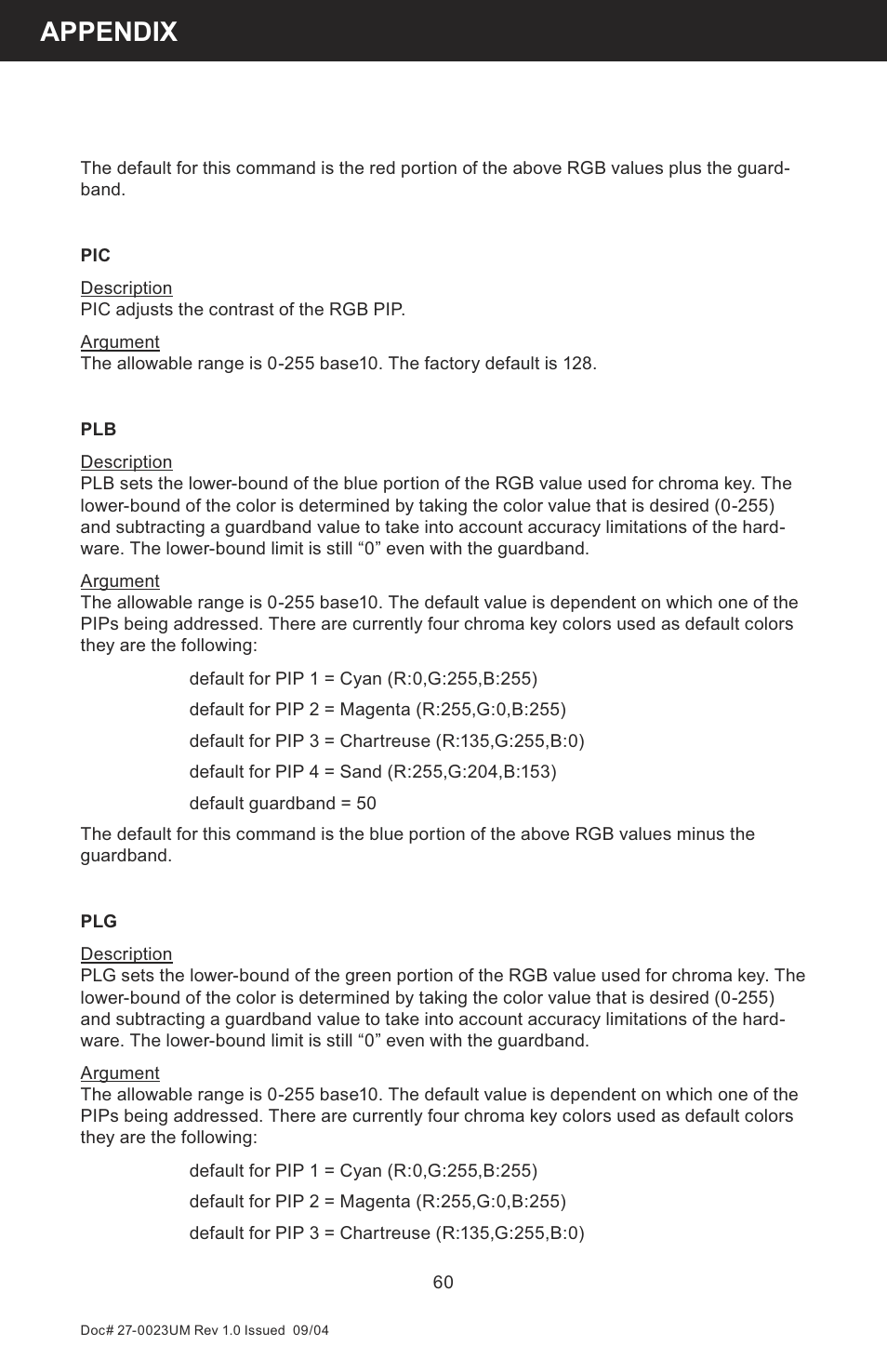 Appendix | Z Microsystems 19 User Manual | Page 60 / 67