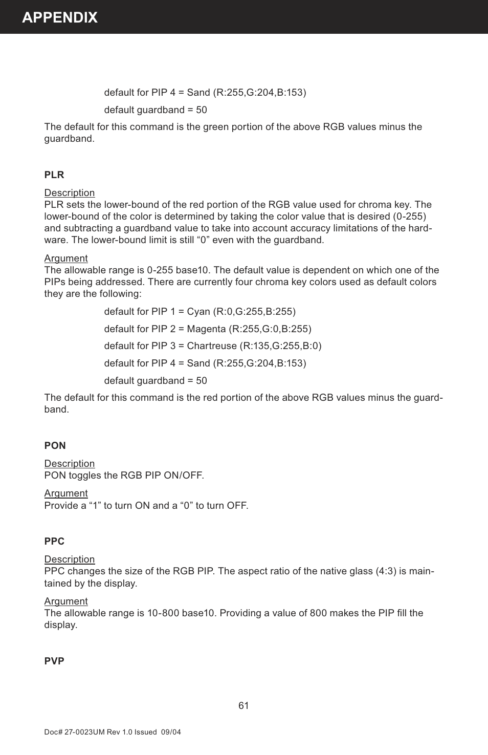 Appendix | Z Microsystems 19 User Manual | Page 61 / 67